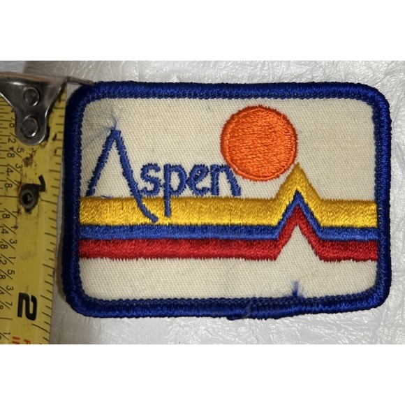 Vintage Aspen Ski Patch Colorado VTG 70's 80's Retro Snow Vest Backpack Iron On - Picture 2 of 4
